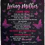 To My Loving Blanket, White, Cozy Plush Fleece Blanket - 50x60