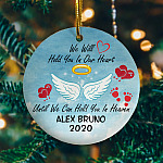 Personalized Angel Baby in Heaven Christmas Ornament Keepsake - Holiday Flat Circle Ornament