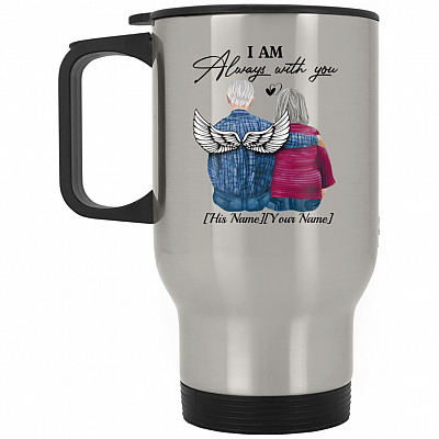 14 oz. Silver Travel Mug