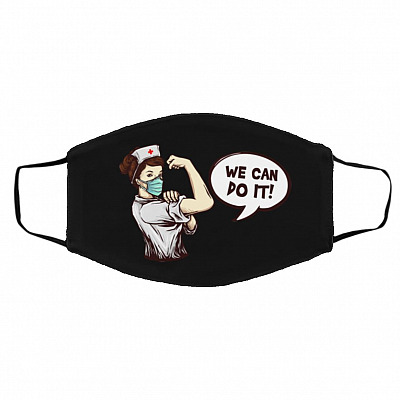 Do It Mask, Black, Cloth Face Cover – Medium/Large