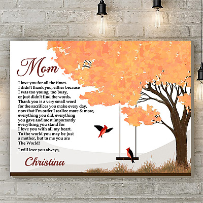 Alternative view of Personalized Mom I Love You For All The Times Framed Canvas - Unframed Poster - Custom Mom Gift