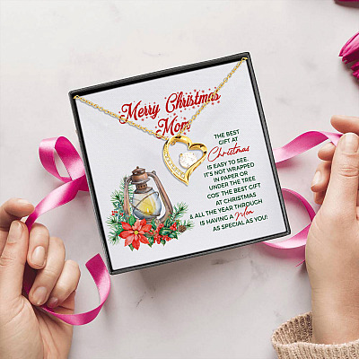 The Best Gift At Christmas Is Having A Mom Special As You Forever Love Heart Pendant Necklace - Mom Jewelry