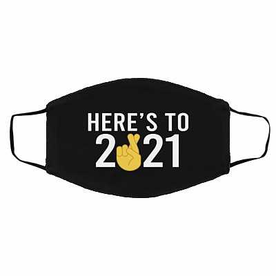 Here 2021 Mask, Black, Cloth Face Cover – Medium/Large