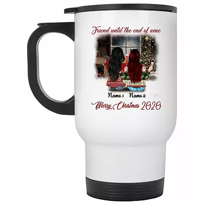 14 oz. White Travel Mug