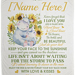 Personalized To My Daughter Blanket, White, Cozy Plush Fleece Blanket - 50x60