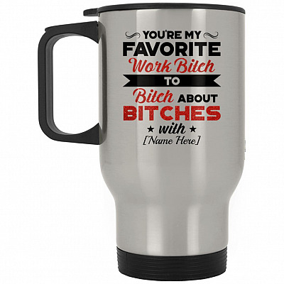 14 oz. Silver Travel Mug
