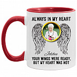 Personalized Photo Always In, White/Red, 11 oz. Accent Mug