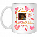 Personalized Photo Wife to My Husband Mug, White, 11 oz. White Mug