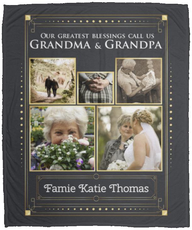 Personalized Photo Blanket, White, Cozy Plush Fleece Blanket - 50x60