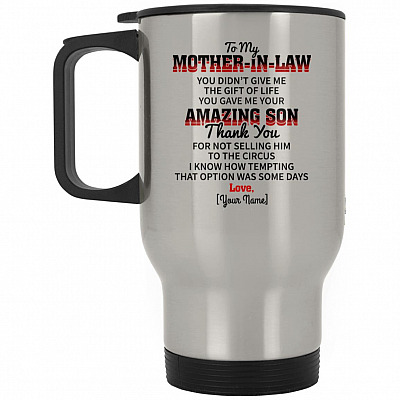 14 oz. Silver Travel Mug