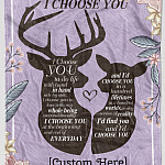 6VT. Deer Couple I Choose You To Do Life-NAMEHERE