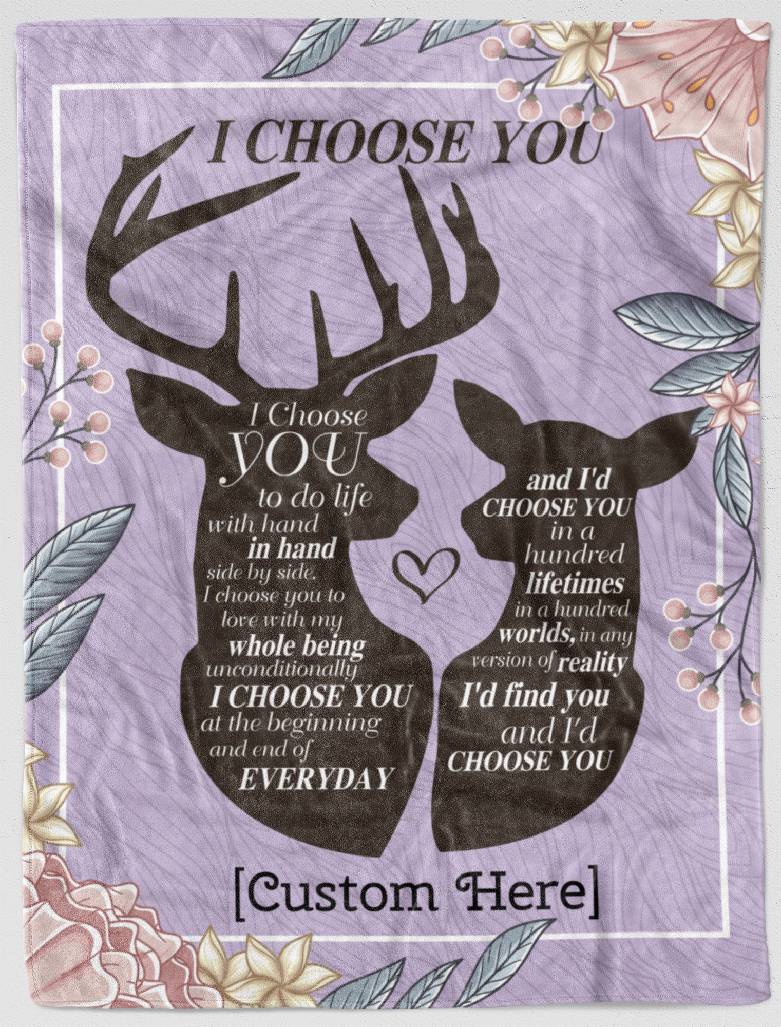 6VT. Deer Couple I Choose You To Do Life-NAMEHERE