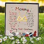 Mommy I've Only Been With You For Just A Little While Mom To Be Expecting Mom Infinity Heart Pendant Necklace