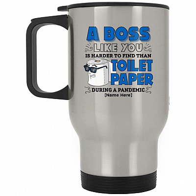 14 oz. Silver Travel Mug