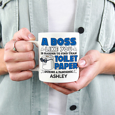 Alternative view of A Boss Like You Is Harder Find Than Toi-le-t Pa-per In A Pandemic Funny Boss Saying Personalized Mug Cup Gift