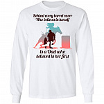 Behind Every Barrel Racer, White, Long Sleeve