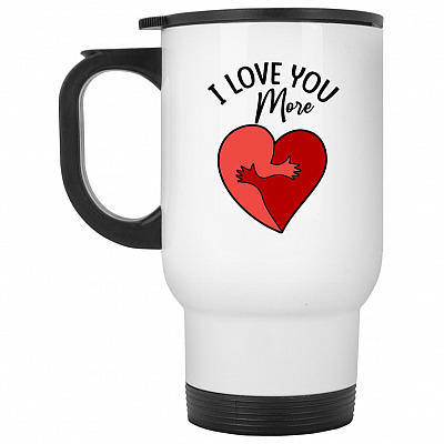 14 oz. White Travel Mug