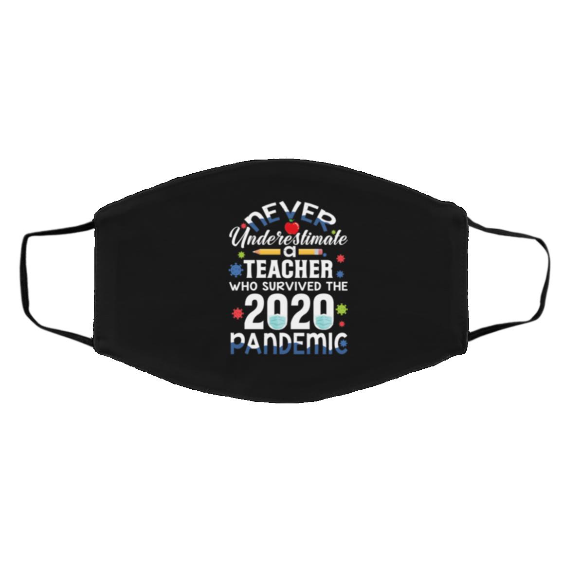 Teacher Mask, White, Cloth Face Cover – Medium/Large Teacher Mask, White, Cloth Face Cover – Medium/Large