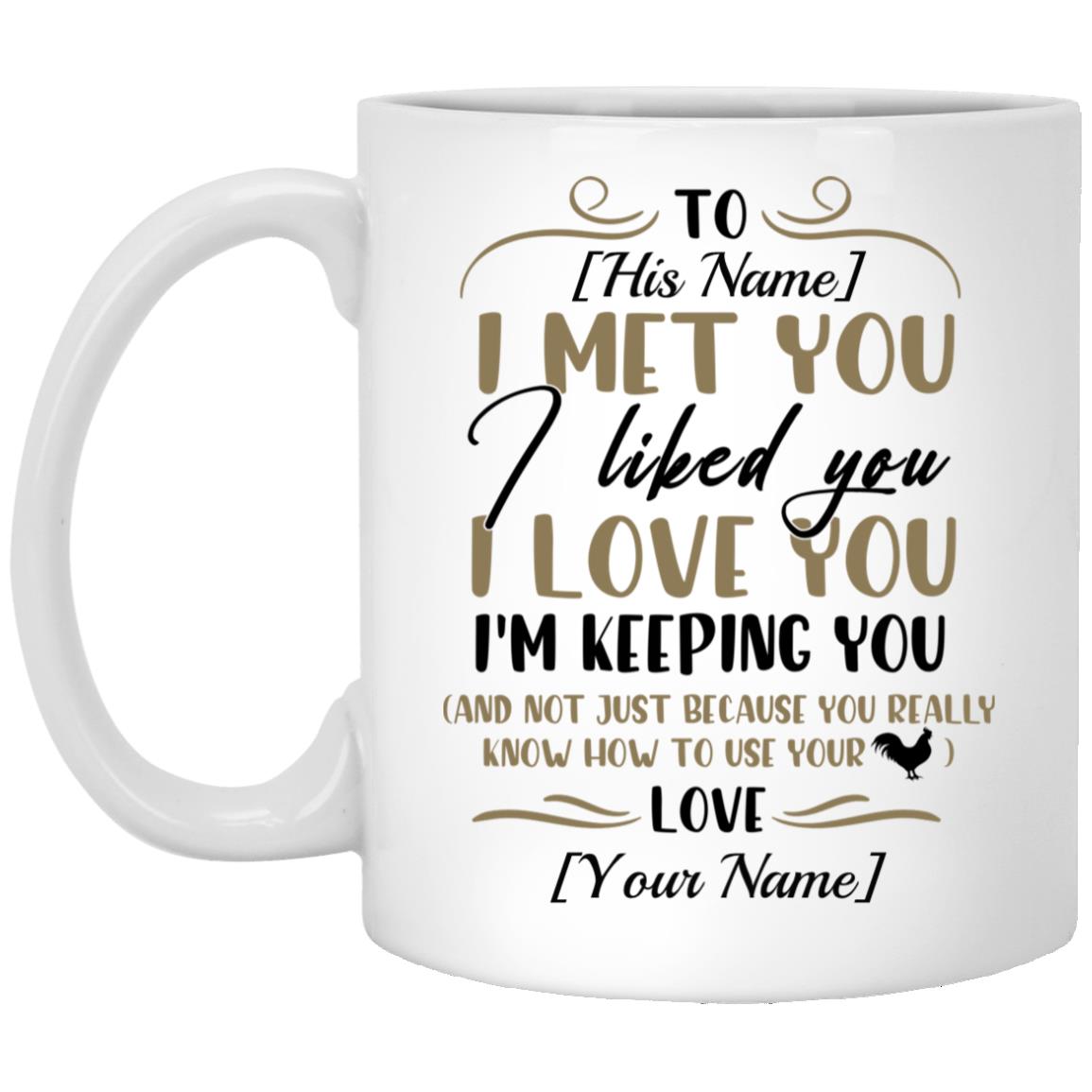 Personalized Cock Mug, White, 11 oz. White Mug
