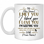 Personalized Cat Mug, White, 11 oz. White Mug