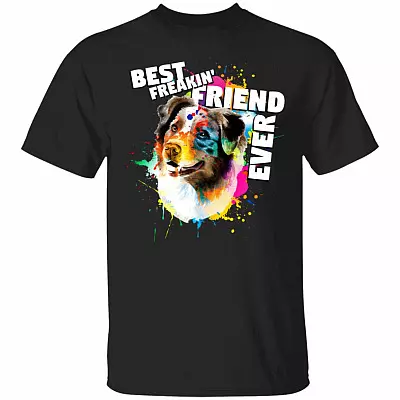 Corlorful Splash Best Freakin' Friend, Black, Unisex T-Shirt