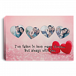Custom Photo Our Love Story Falling in Love Wrapped Framed Canvas Prints - Unframed Poster - Wall Art, White, 0.75'' Framed Canvas