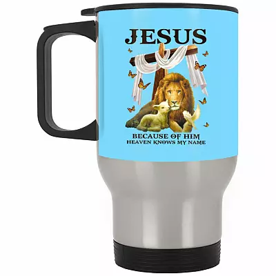 14 oz. Silver Travel Mug