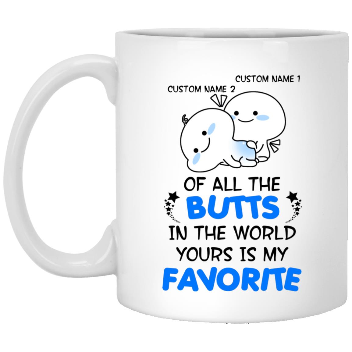 Personalized Butt Mug, White, 11 oz. White Mug