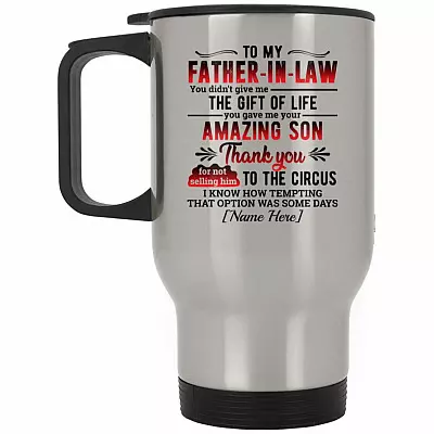 14 oz. Silver Travel Mug