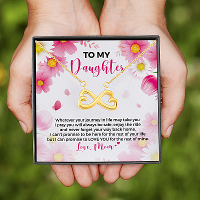 Alternative view of From Mom To My Daughter Wherever Your Journey In Life May Take You Infinity Heart Pendant Necklace