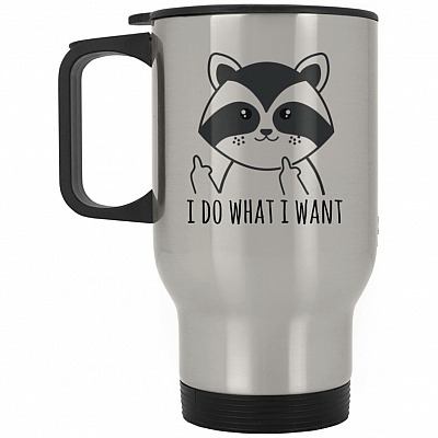 14 oz. Silver Travel Mug