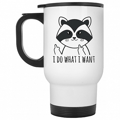 14 oz. White Travel Mug