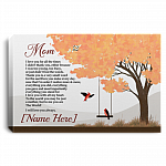 Personalized Mom I Love You For All The Times Framed Canvas - Unframed Poster - Custom Mom Gift, White, 0.75'' Framed Canvas