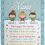 Personalized Nana Grandma Gift Blanket, White, Cozy Plush Fleece Blanket - 50x60 Personalized Nana Grandma Gift Blanket, White, Cozy Plush Fleece Blanket - 50x60