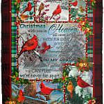 Christmas With You In Heaven, White, Cozy Plush Fleece Blanket - 50x60 Christmas With You In Heaven, White, Cozy Plush Fleece Blanket - 50x60