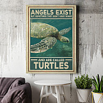 4VT. Turtle Angels Exist canvas mockup