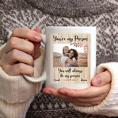 Alternative view of Personalized Custom Photo You're My Person Ceramic Coffee Mug - Beer Stein - Water Bottle - Color Changing Mug