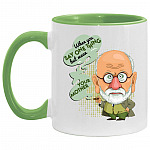 Your Mother Accent Mug, White/Light Green, 11 oz. Accent Mug