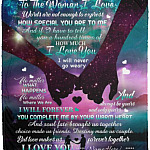 Personalized To The Woman I Love Blanket, White, Cozy Plush Fleece Blanket - 50x60