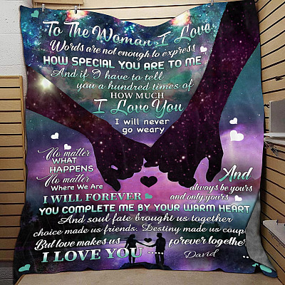 Alternative view of Personalized To The Woman I Love Words Are Not Enough to Express how Special Fleece Blanket - Mink Blanket