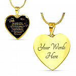 Dear Wife I Just Wanted To Tell You You Mean The World To Me You Are The Most Heart Pendant Necklace - Heart Luxury Necklace (Gold Plated)