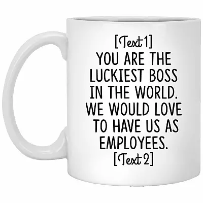 Personalized Boss Mug, White, 11 oz. White Mug