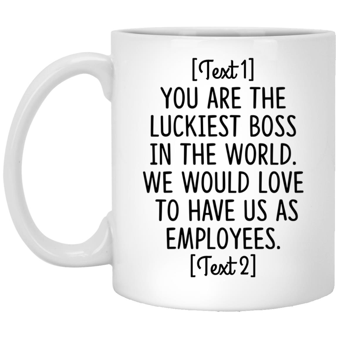 Personalized Boss Mug, White, 11 oz. White Mug