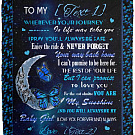 Personalized To My Daughter Blanket, White, Cozy Plush Fleece Blanket - 50x60