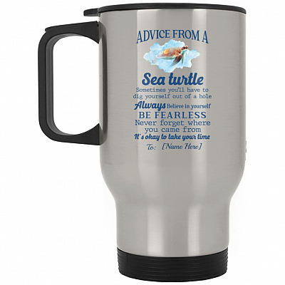 14 oz. Silver Travel Mug