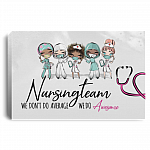 Nursing Team We Don't Do Average We Do Awesome Framed Canvas Prints - Nurse Appreciation Unframed Poster, White, 0.75'' Framed Canvas