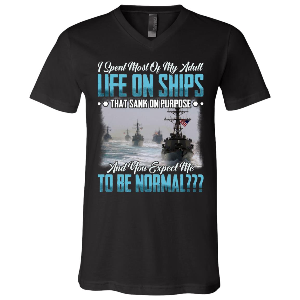 I Spent Most Of My Adult Life, Black, V-Neck T-Shirt I Spent Most Of My Adult Life, Black, V-Neck T-Shirt