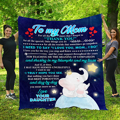 Alternative view of To My Mom For All The Times That I Forgot To Thank You Fleece Blanket - Premium Sherpa Blanket