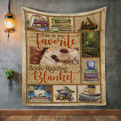 Alternative view of Book Lover Fleece Mink Blanket - This Is My Favorite Book-Reading Woven Blanket