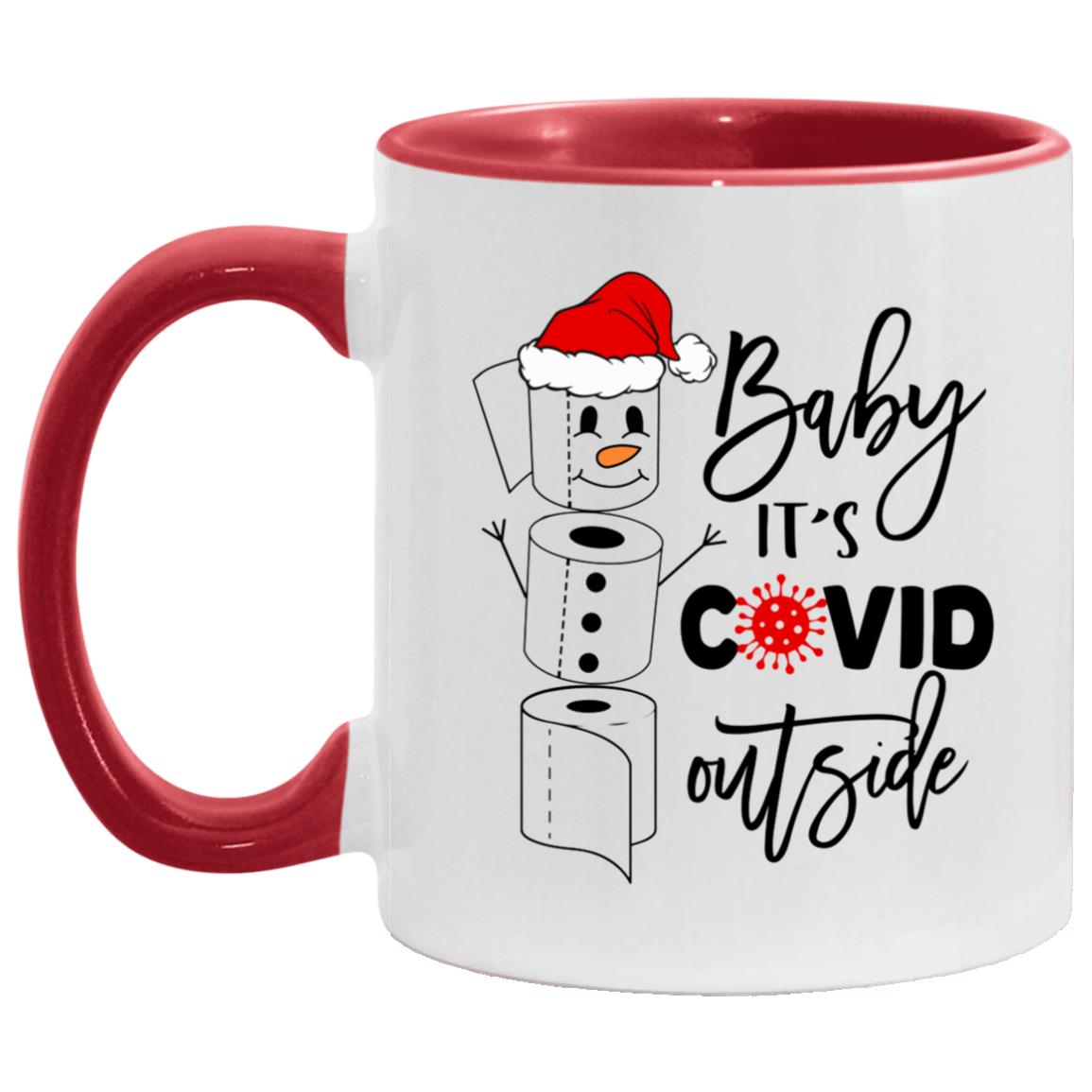 Baby Accent Mug, White/Red, 11 oz. Accent Mug